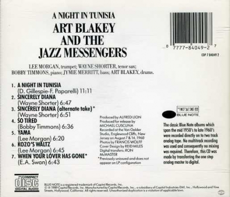 Art Blakey & The Jazz Messengers - A Night In Tunisia, (CD) [1]