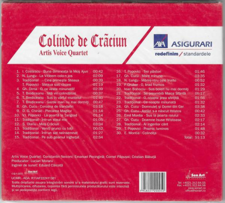 Artis Voice Quartet - Colinde De Craciun (CD) [1]