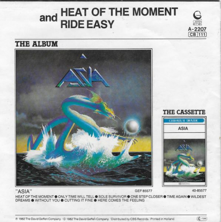 Asia - Heat Of The Moment, (Disc Vinil) [1]