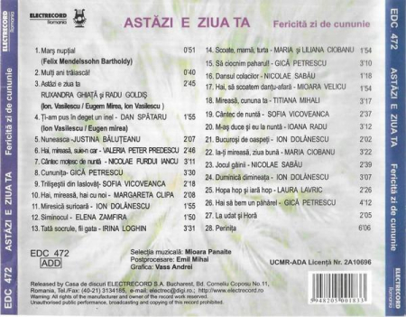 Astăzi E Ziua Ta (Fericită Zi De Cununie), (CD) [1]