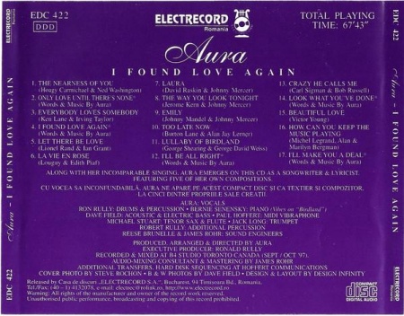 Aura Urziceanu - I Found Love Again, (CD) [1]