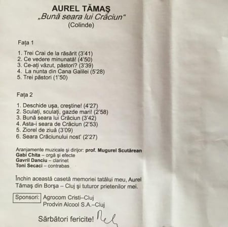 Aurel Tămaș - Bună Seara Lui Crăciun (Colinde), (Casetă Audio) [1]