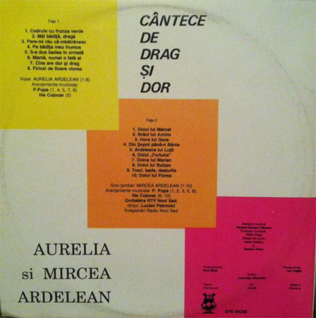 Aurelia Ardelean - Cântece De Drag Și Dor (Disc Vinil) [1]