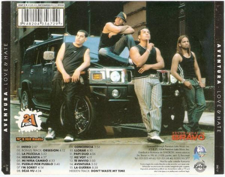 Aventura - Love & Hate, (CD) [1]