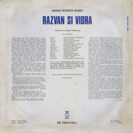 B. P. Hașdeu - Răzvan Și Vidra, (Disc Vinil) [1]