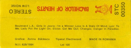 Bachelor Of Hearts - On The Boulevard, (Casetă Audio) [1]