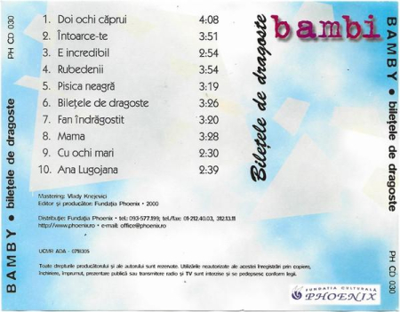 Bambi - Bilețele De Dragoste (CD) [1]