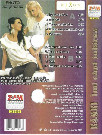 Bambi - Îmi Cânt Iubirea, (Casetă Audio) [1]