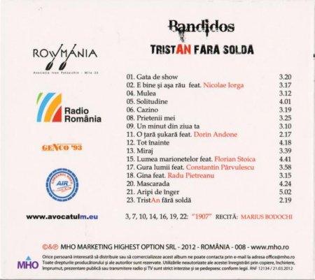 Bandidos - Tristan Fără Soldă, (CD) [1]