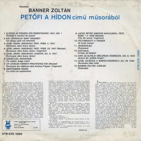 Banner Zoltán – Petőfi A Hídon (Című Műsorából) (DISC VINIL) [1]