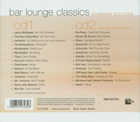 Bar Lounge Classics (Summer Edition) (CD) [1]
