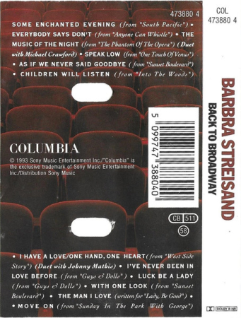 Barbra Streisand - Back To Broadway (Caseta Audio) [1]