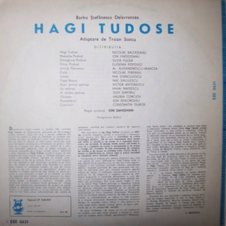 Barbu Ștefănescu Delavrancea - Hagi Tudose, (Disc Vinil) [1]