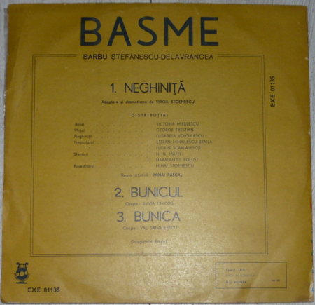 Barbu Ștefănescu Delavrancea - Neghiniță / Bunicul / Bunica, (Disc Vinil) [1]