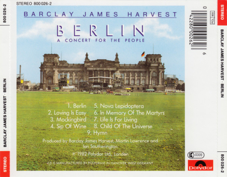 Barclay James Harvest - Berlin (A Concert For The People) (CD) [1]