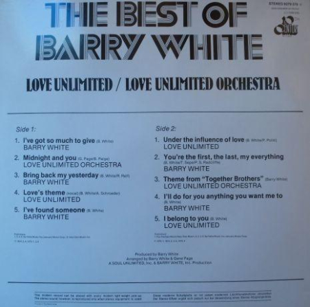 Barry White - Best Of Barry White, Love Unlimited / Love Unlimited Orchestra (Disc Vinil) [1]