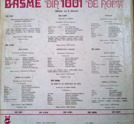 Basme Din 1001 De Nopți, (Disc Vinil) [1]