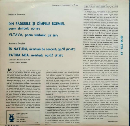 Bedřich Smetana - Din Pădurile Și Cîmpiile Boemiei / Vltava / În Natură / Patria Mea, (Disc Vinil) [1]