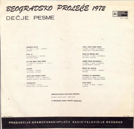 Beogradsko Proleće 1972. - Dečje Pesme (Disc Vinil) [1]