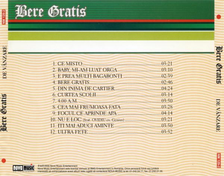 Bere Gratis - De Vânzare , (CD) [1]