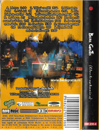 Bere Gratis – Electrophonica - Live La TNB (CASETA) [1]