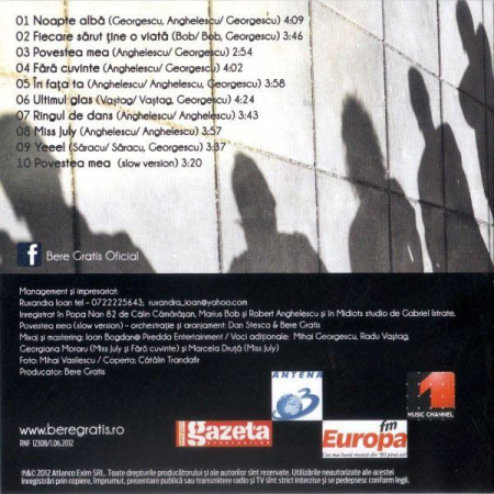 Bere Gratis - În Fața Ta, (CD) [1]