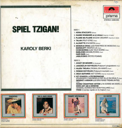 Berki Károly - Spiel Tzigan (Disc Vinil) [1]