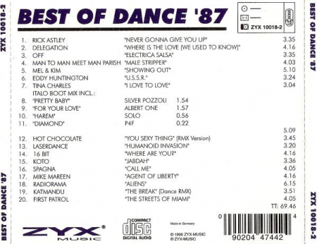 Best Of Dance '87 , (CD) [1]