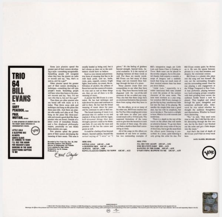Bill Evans - Trio 64 (Disc Vinil) [1]