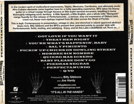 Billy Gibbons and The BFG's – Perfectamundo (CD) [1]
