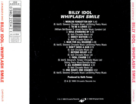 Billy Idol - Whiplash Smile (CD) [1]