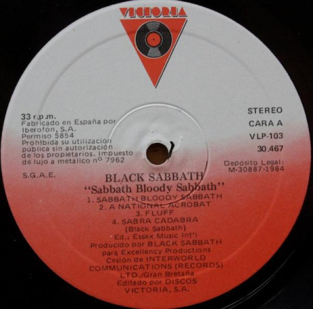 Black Sabbath - Sabbath Bloody Sabbath (Disc Vinil) [1]