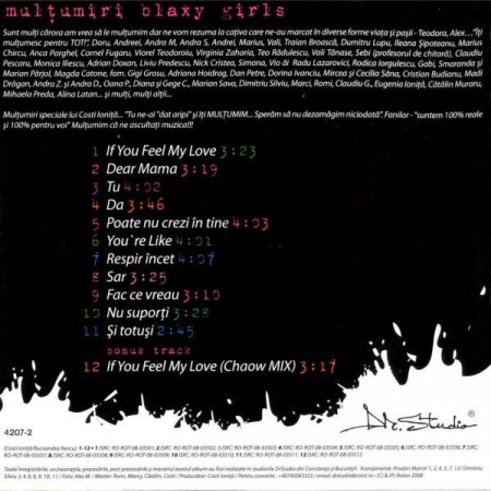 Blaxy Girls - If You Feel My Love , (CD) [1]