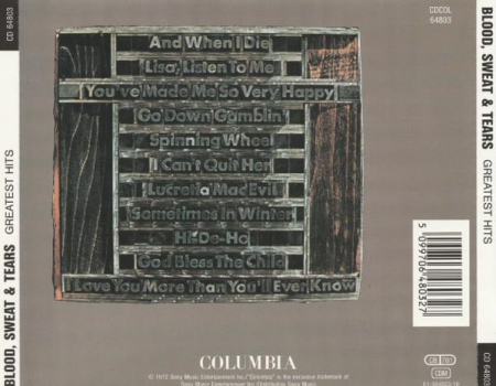Blood, Sweat And Tears - Greatest Hits , (CD) [1]