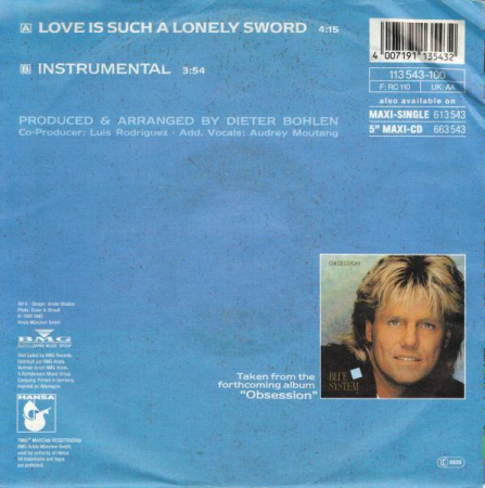Blue System - Love Is Such A Lonely Sword (Disc Vinil) [1]