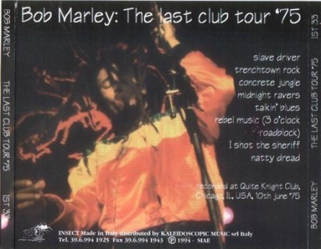 Bob Marley - The Last Club Tour '75 (CD) [1]