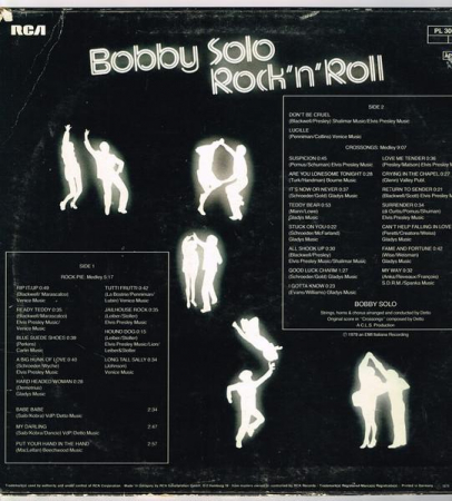 Bobby Solo - Rock'n'Roll, (Disc Vinil) [1]