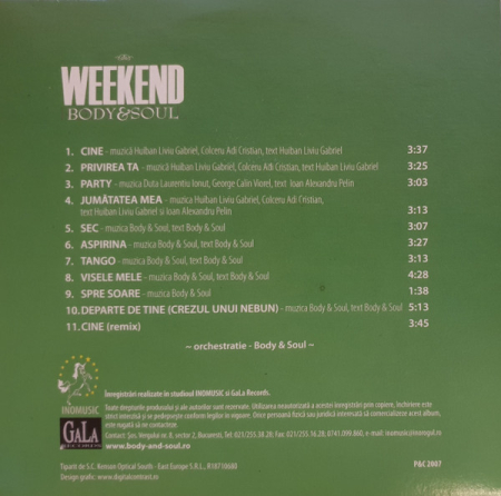 Body & Soul (4) – Weekend (CD) [1]