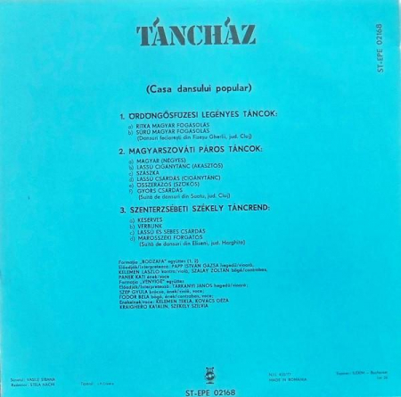 Bodzafa - Táncház: Magyarszováti, Ördöngösfüzesi, Szenterzsébeti Népzene, (Disc Vinil) [1]