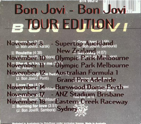Bon Jovi - Bon Jovi - Australasian Tour Edition [1]