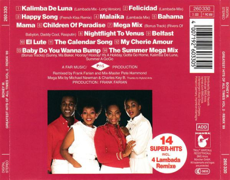 Boney M. - Greatest Hits Of All Times - Remix '89 • Volume II (CD) [1]