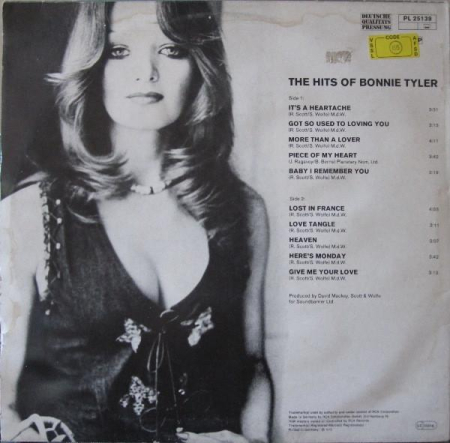 Bonnie Tyler - The Hits Of Bonnie Tyler (Disc Vinil) [1]