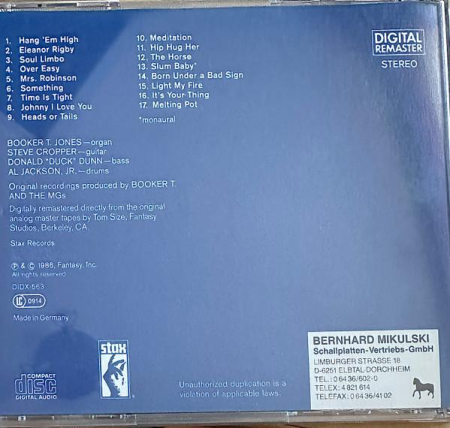 Booker T & The MG's - The Best Of Booker T. & The MGs [1]