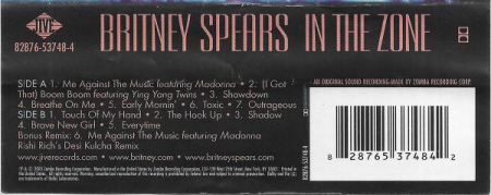 Britney Spears - In The Zone, (Casetă Audio) [1]