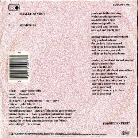 Bronski Beat - Smalltown Boy (Disc Vinil) [1]