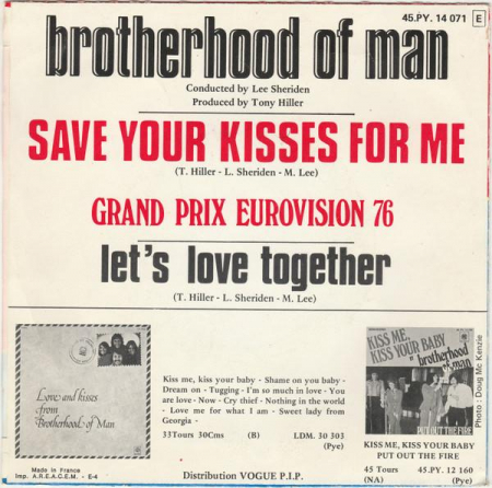 Brotherhood Of Man - Save Your Kisses For Me (7 Inch), (Disc Vinil) [1]