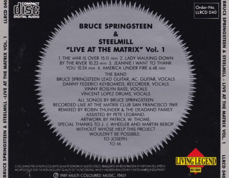 Bruce Springsteen - Live At The Matrix Vol.1 (CD) [1]