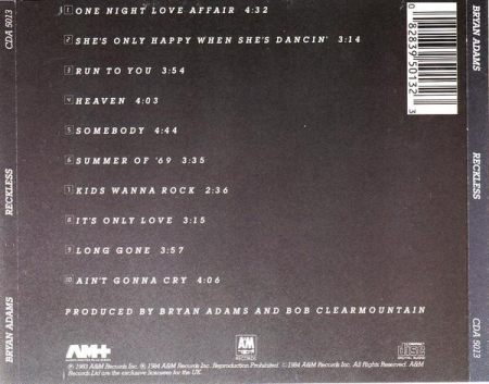 Bryan Adams - Reckless (CD) [1]