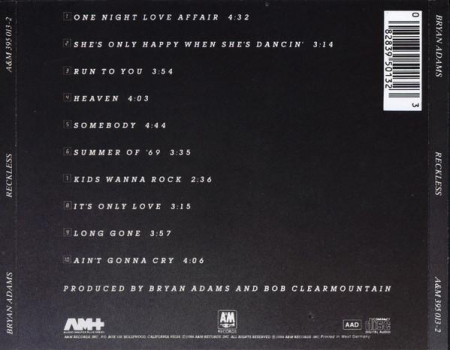 Bryan Adams - Reckless , (CD) [1]