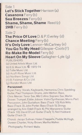 Bryan Ferry - Let's Stick Together (Caseta Audio) [1]